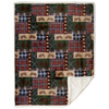 Carstens Inc. Tree Plaid Plush Sherpa Fleece Throw Blanket