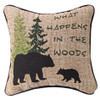 Manual Woodworkers & Weavers What Happens In The Woods Pillow