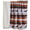 Carstens Inc. Running on the Range Plush Sherpa Fleece Throw Blanket