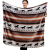 Carstens Inc. Running on the Range Plush Sherpa Fleece Throw Blanket