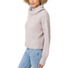 Mystree Women's Turtle Neck Cropped Sweater