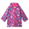 Hatley Girl's Leaping Horses Zip-Up Rain Jacket