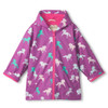 Hatley Girl's Leaping Horses Zip-Up Rain Jacket