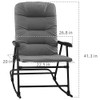 XL PADDED ROCKER GRAY - dimensions