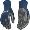 Kinco Men's Navy Blue Polyester Knit & Nitrile Palm Work Glove