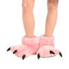 Lazy One Girls' Pink Bear Paw Slipper