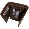 Deerfield Leathers Men's RFID Crazy Horse Distressed Leather Trifold Wallet