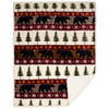Carstens Inc. Tall Pine Plush Sherpa Fleece Throw Blanket