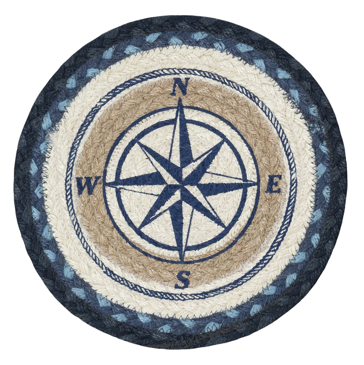 Earth Rugs Nautical Compass Rose Jute Trivet - Thumbnail 2