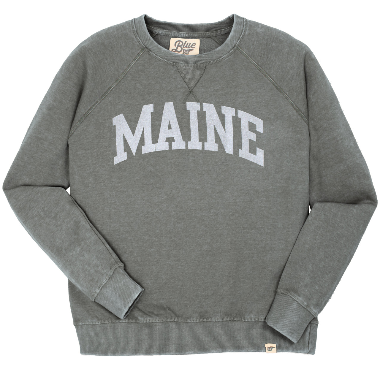 Lakeshirts Women's Blue 84 Maine Arch Crewneck Sweatshirt