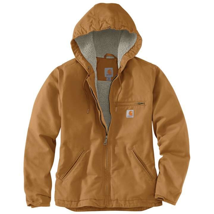 Carhartt Women's Loose Fit Washed Duck Sherpa-Lined Jacket