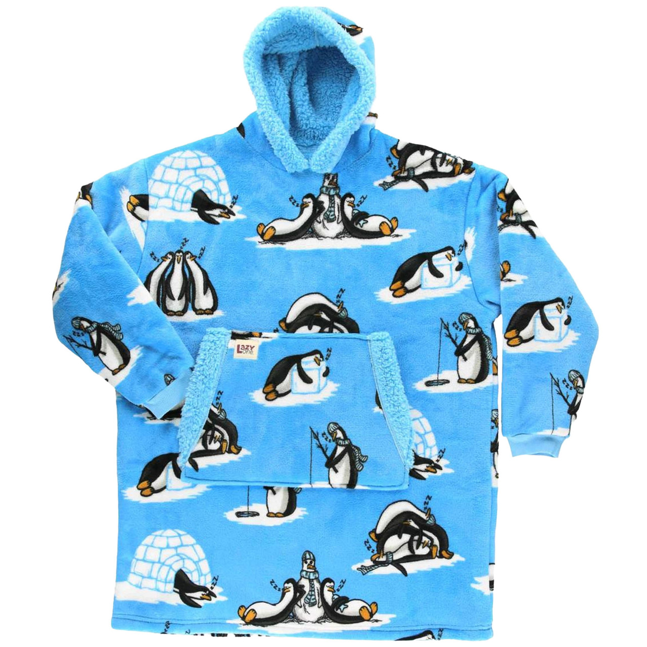Lazy One Youth Out Cold Penguin Blanket Hoodie - Kittery Trading Post