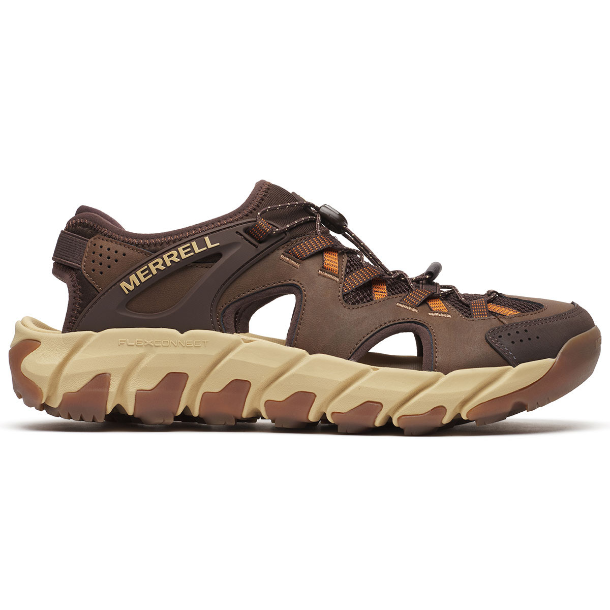 Merrell Rapid Pulse Leather Smoke Mens 15 Brown Hiking Sport Sandals 53785 Men main image 3