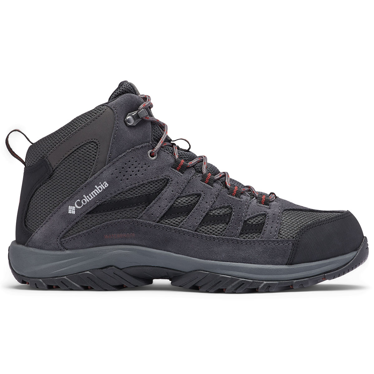 Columbia Men’s Black Mid-Top Waterproof Hiking Boot Amazon.com | Columbia Mens Fairbanks Mid, Black/Shark, 7  main image 2