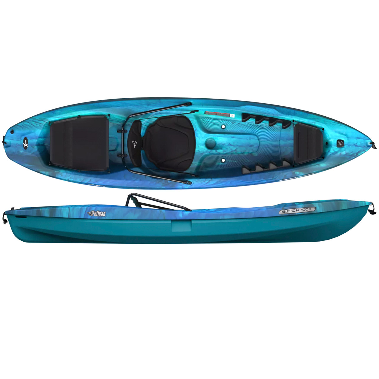 ペリカン スネーク Pelican S.E.E.K. 100X Recreational Sit-on-Top Kayak - Kittery