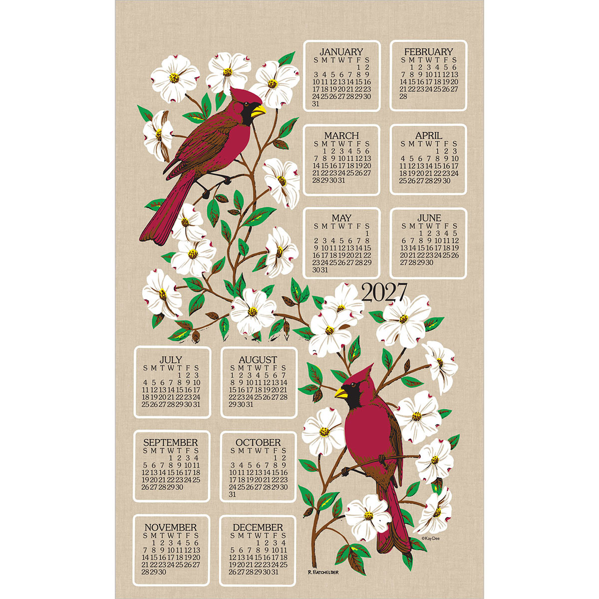 Kay Dee Designs Calendar Towel - Thumbnail 2