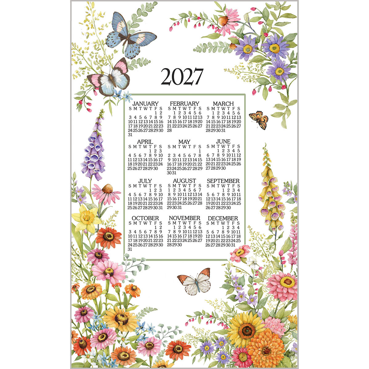 Kay Dee Designs Garden Walk Calendar Towel