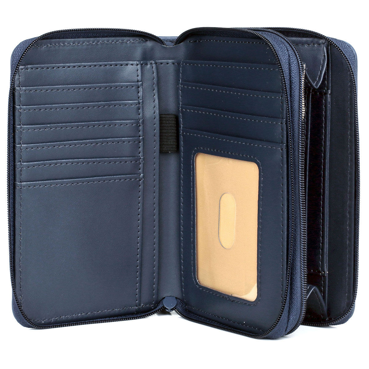 Buxton Women's Heiress Leather Double Zip Organizer Wallet