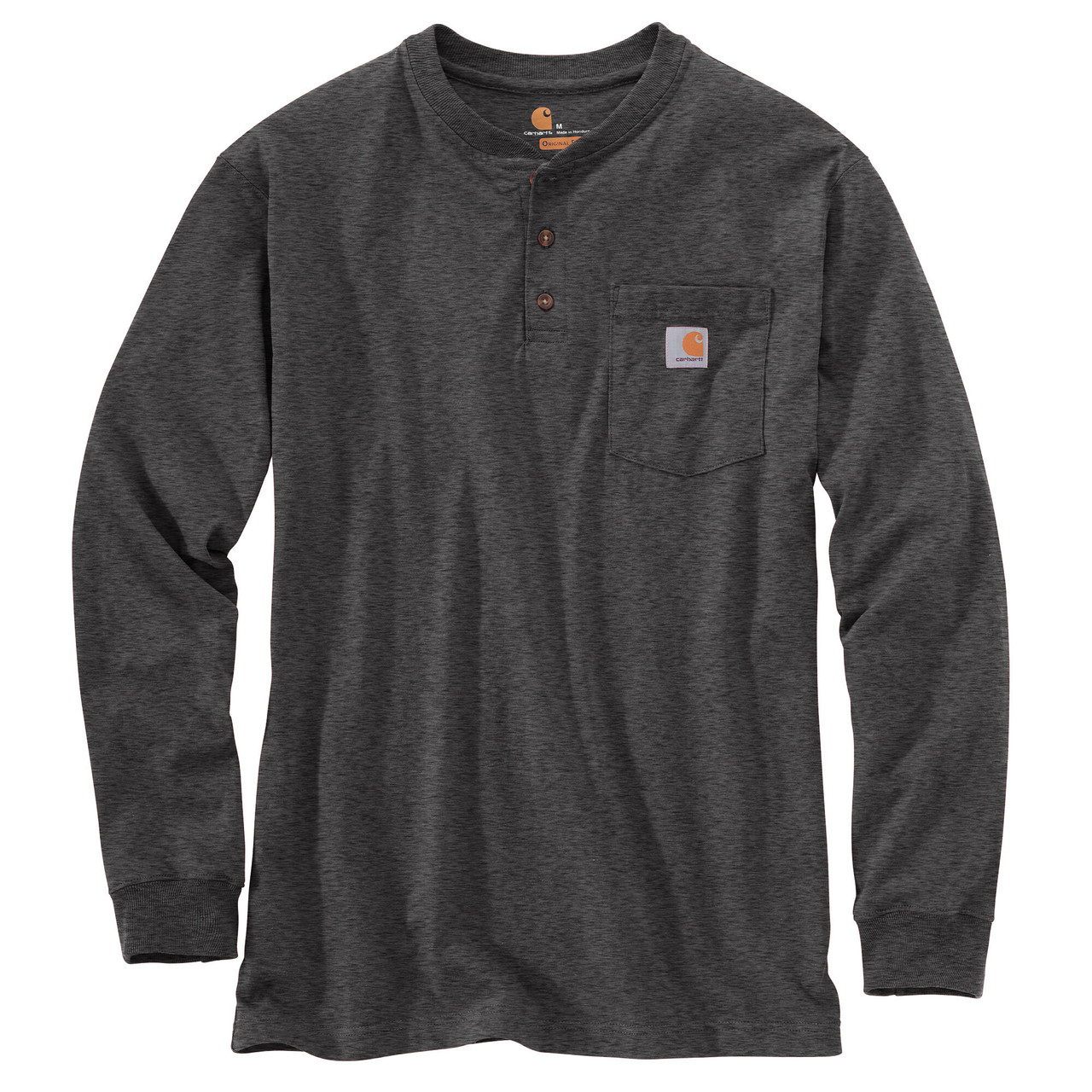 Carhartt Men's Loose Fit Heavyweight Long-Sleeve Pocket Henley T