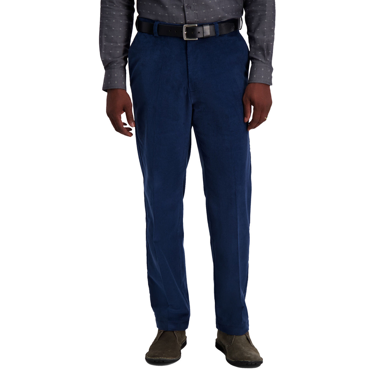 Haggar Men's Stretch Corduroy Classic Fit Flat Front Pant