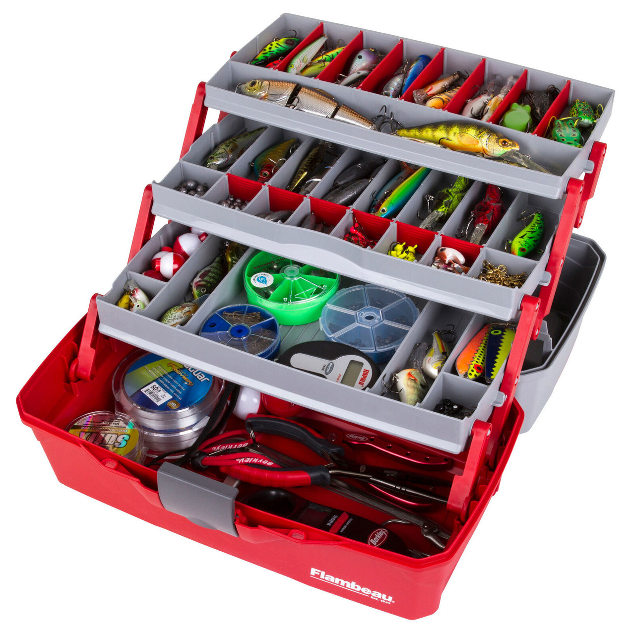 already stocked tackle box Wood Tacklebox For anglers Plano 3700 Deep StowAway