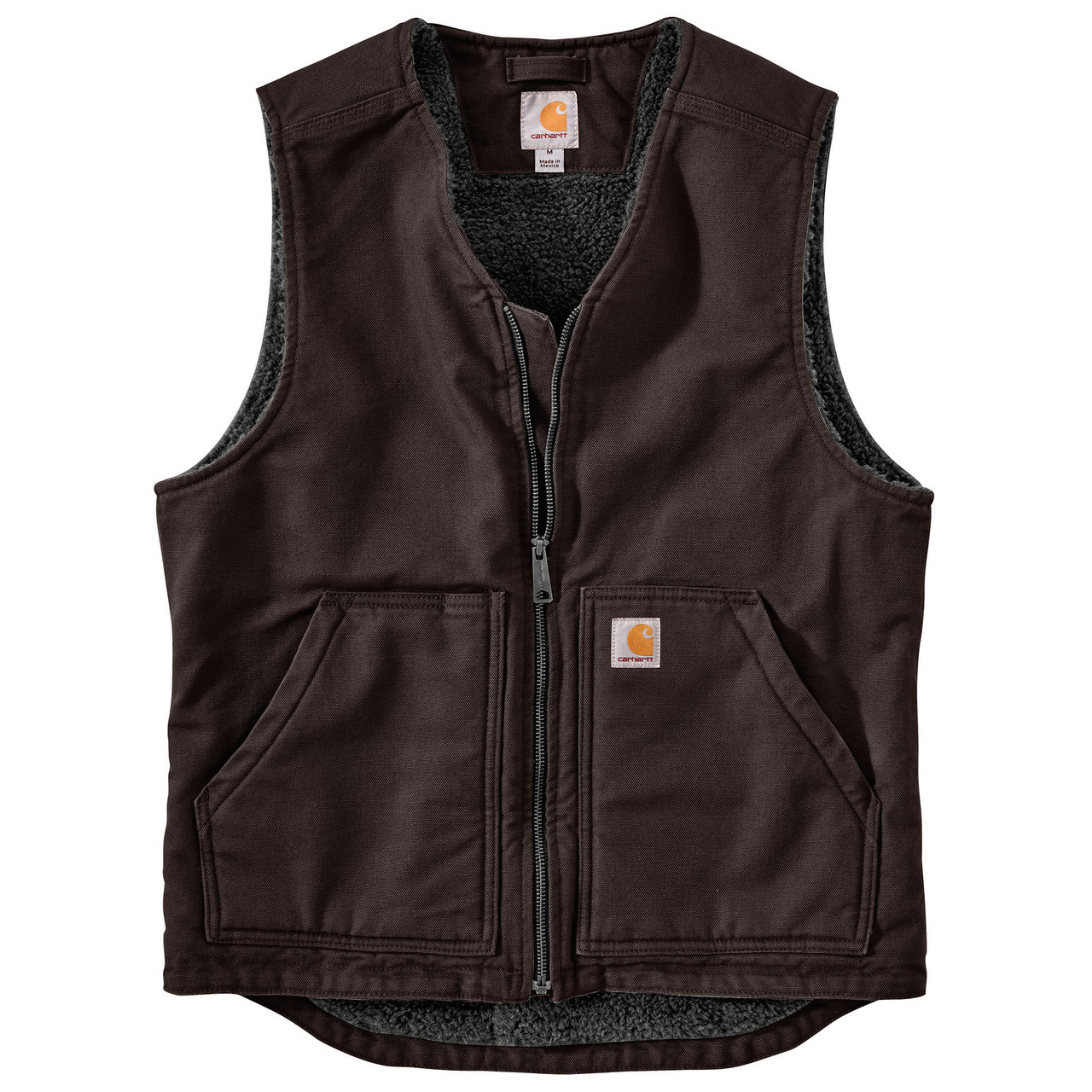 Carhartt Men's Relaxed Fit Washed Duck Sherpa-Lined Vest - Kittery