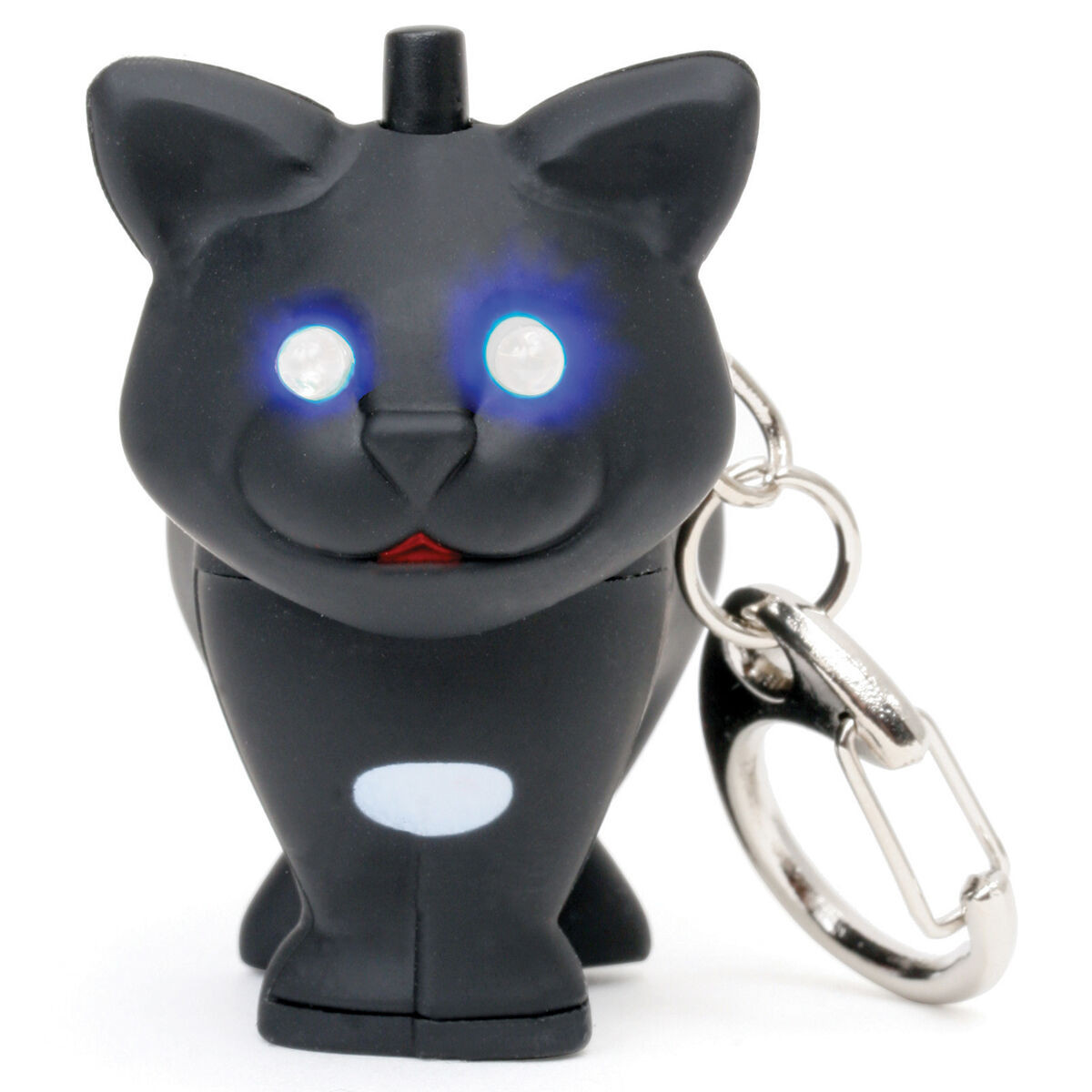 everyone rubber keychain黒・白 ライトキーホルダー Kikkerland Cat LED Keychain - Kittery Trading Post