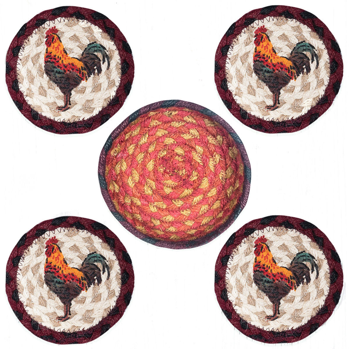 Earth Rugs Primitive Star Flag Coasters