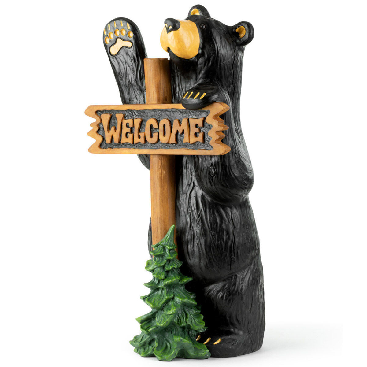 Big Sky Carvers Welcome Bear Bearfoots Grand Figurine - Kittery