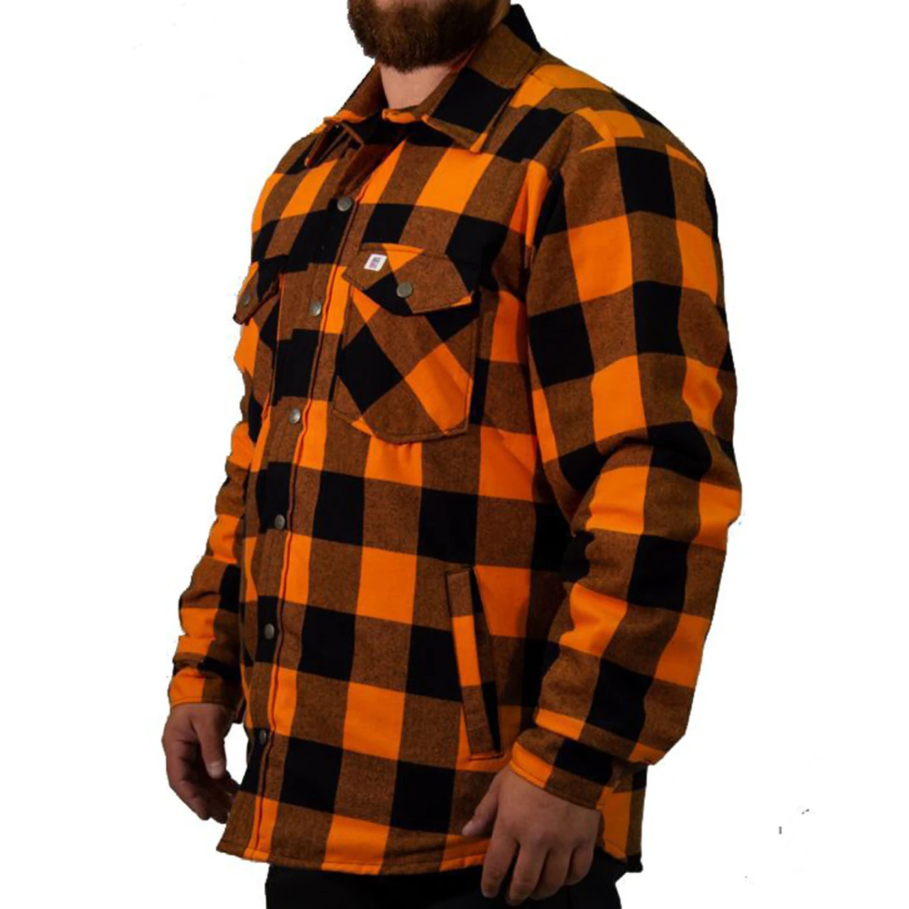 Codet Newport Men's Quilted Pocket Long-Sleeve Flannel Shirt