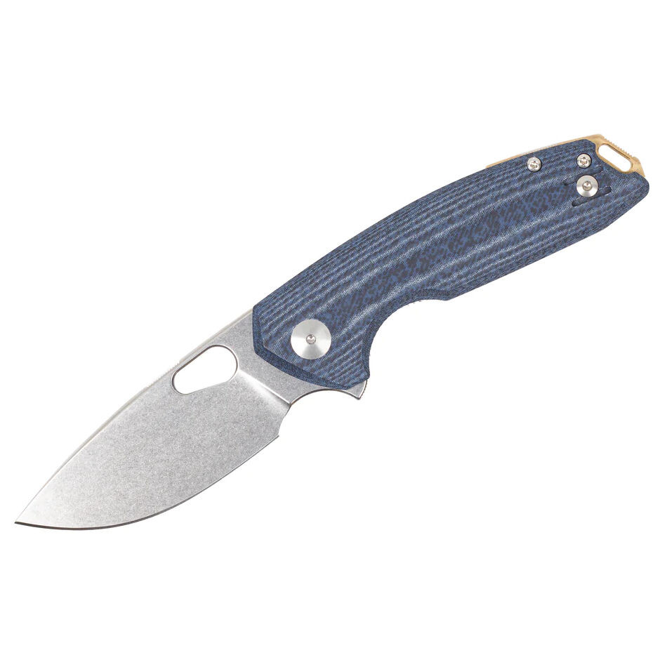 GiantMouse ACE Tribeca Denim Canvas Micarta Folding Knife