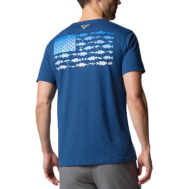 Columbia Men's PFG Fish Flag Graphic Short-Sleeve T-Shirt