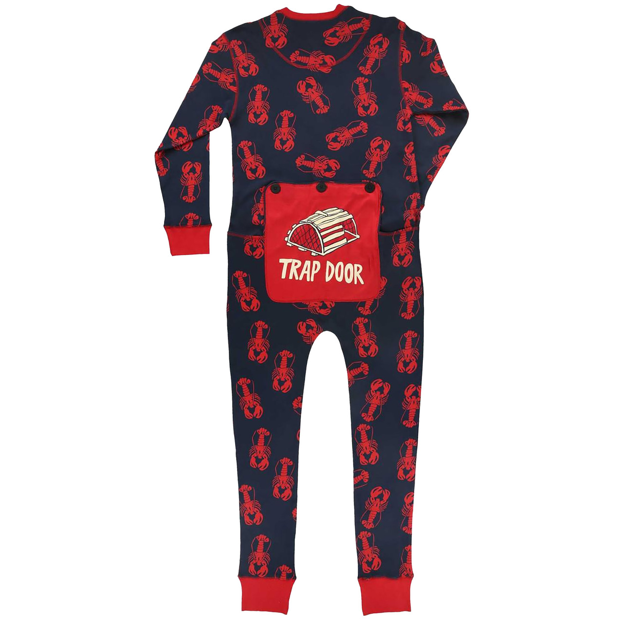 Back Flap Men One Piece Pajamas Bum Flap Mens One Piece Long Johns