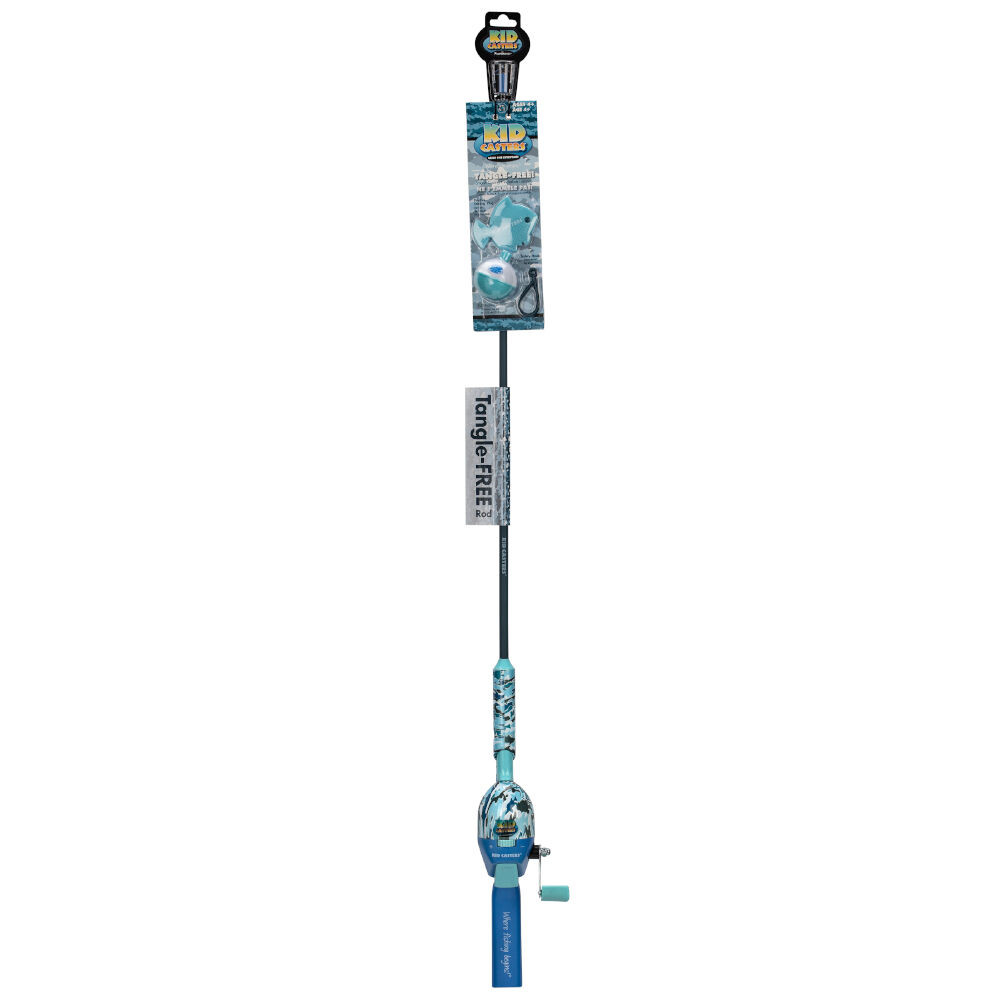 anti tangle fishing poles and Kid Casters Blue Camo No Combo with Bobber, Practice Casting Plug Sports & Outdoors The Lil Anglers Kid Casters spincast combo for boys or girls helps eliminate the usual problems Kid Casters KCSNTBLACK Black Camo