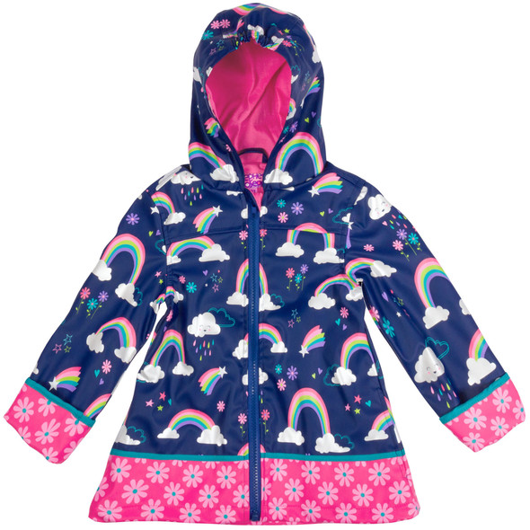 Stephen Joseph Girl's Rainbow Rain Jacket
