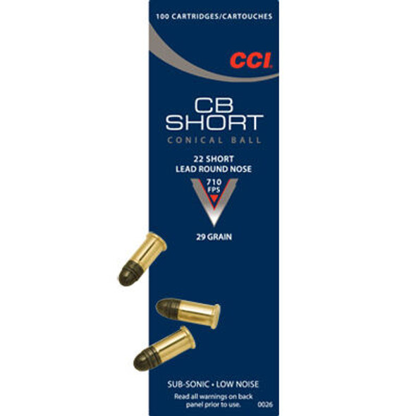 CCI CB 22 Short 29 Grain Low Noise LRN Ammo (100)