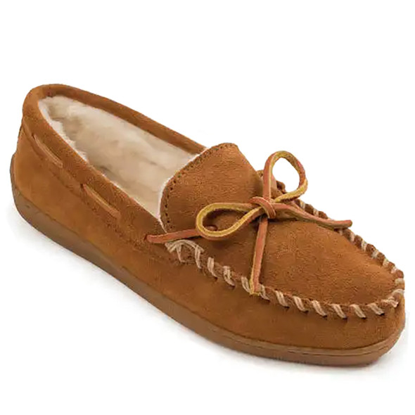 Minnetonka Women's Pile-Lined Hard Sole Moccasin