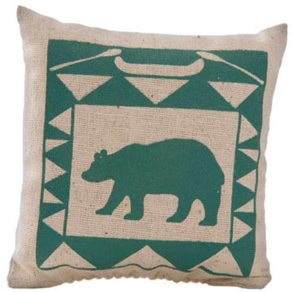Maine Balsam Fir 4" x 4" Indian Canoe Bear Balsam Pillow