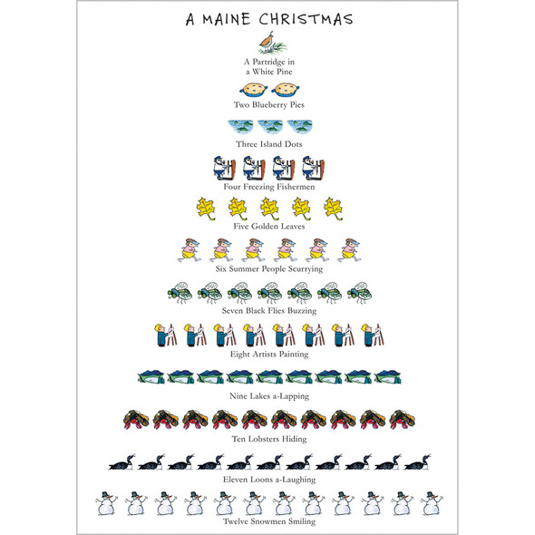 Allport Editions A Maine 12-Days of Christmas Boxed Holiday Cards