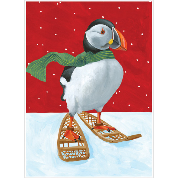 Allport Editions Puffin Snowshoes Boxed Holiday Cards