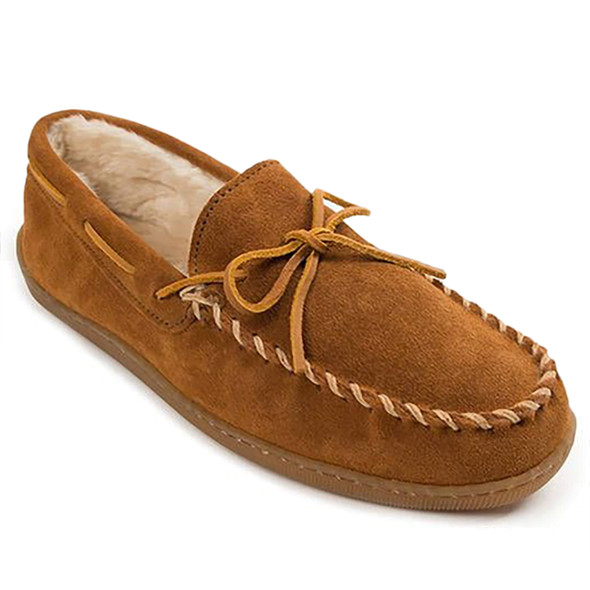 Minnetonka Men's Pile-Lined Hard Sole Moccasin