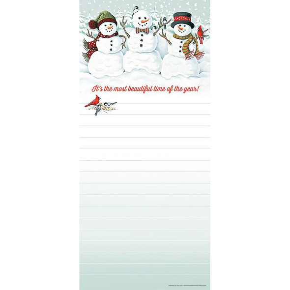 Pumpernickel Press Snowman Trio Magnetic List Notepad Pumpernickel Press Snowman Trio Magnetic List Notepad