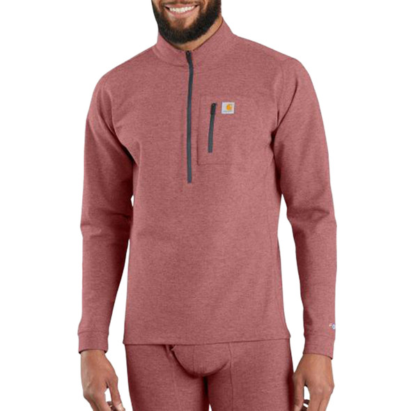 Carhartt Men's Big & Tall Force Heavyweight Heathered Knit Base Layer Thermal Shirt