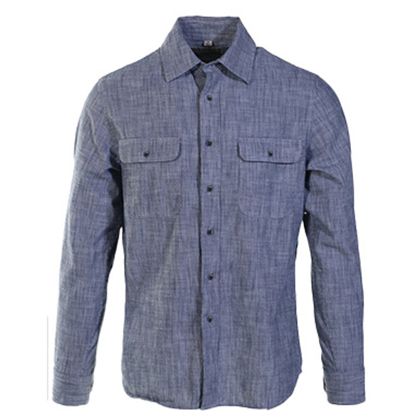 Schott NYC Men's Cotton Indigo Long-Sleeve Shirt