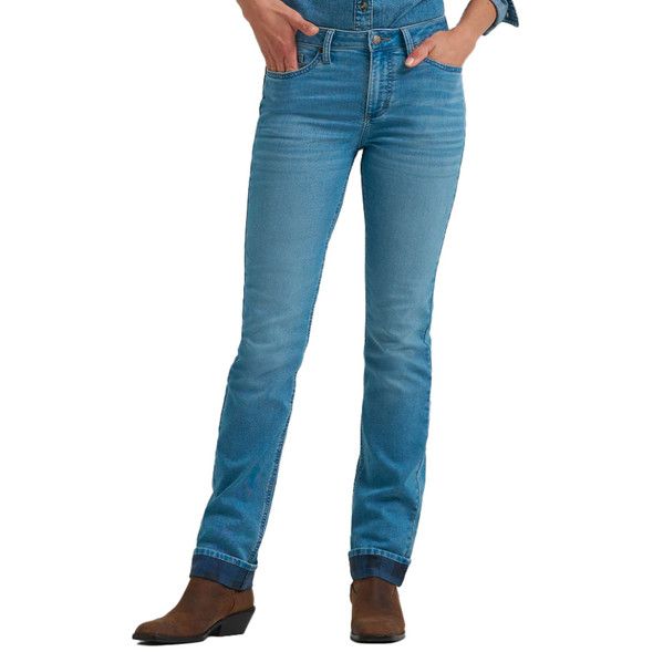 Lee Women's Legendary Regular Straight Fleece Lined Jean