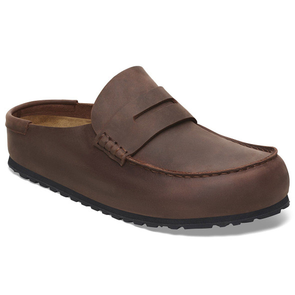 Birkenstock Men's Naples Wrapped Oiled Leather Slip On Clog