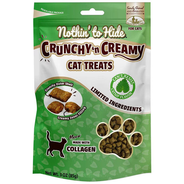 Fieldcrest Farms Nothin to Hide Crunchy 'n Creamy Cat Treat - 3 oz.