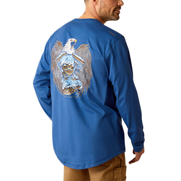 Ariat Men's Rebar Workman Chrome Moto Eagle Long-Sleeve T-Shirt Ariat Men's Rebar Workman Chrome Moto Eagle Long-Sleeve T-Shirt