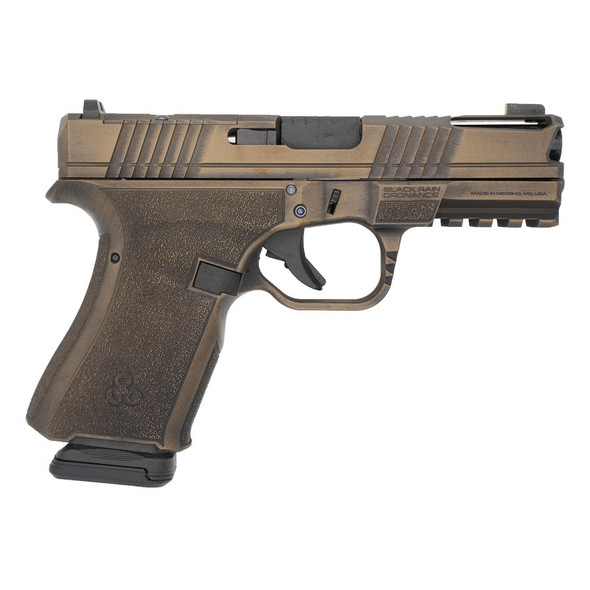 Black Rain Ordnance Frontline+ Burnt Bronze Battleworn 9mm 3.75" 15-Round Pistol