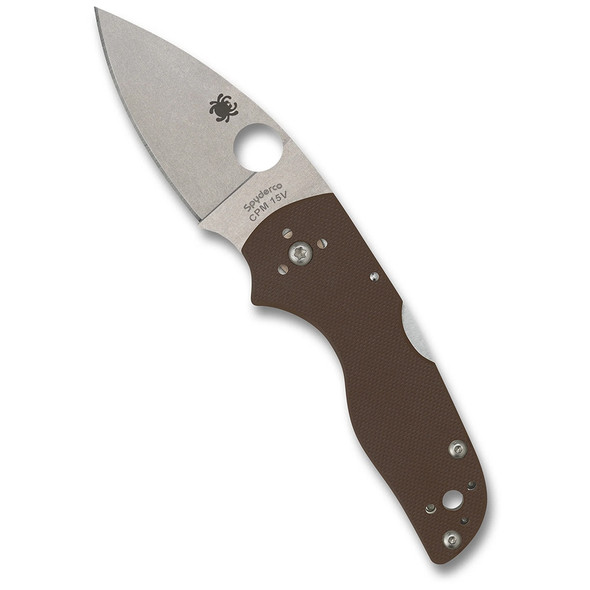 Spyderco Lil' Native Mid Brown G10 CPM 15V PlainEdge Folding Knife